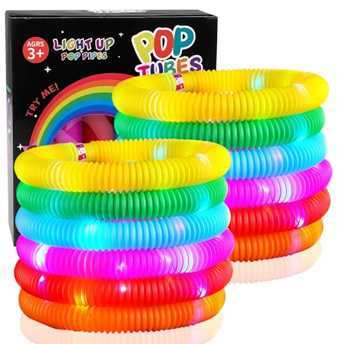 Gvolatee 12 Pezzi Bastoncini Luminosi, Tubi Luminosi a Led per Feste, Bastoncini Luminosi per Bambini, Bastoncini Luminosi Led, Bastoncini Led per Feste, Bastoncini Led Luminosi per Natale e Carnevale