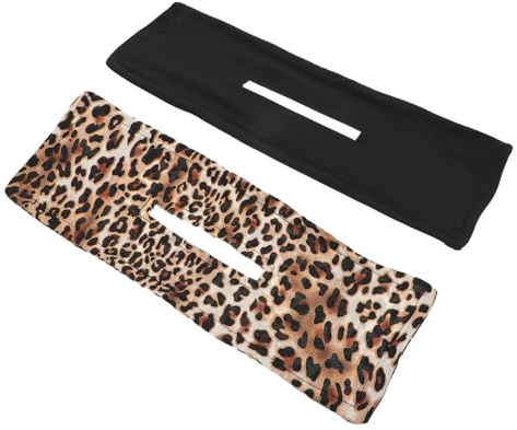 Healeved 2 Unidades Diademas Anudadas De Alambre Para Mujer, Herramienta Para Hacer Moños, Tamaño Compacto, Colores Negro y Estampado De Leopardo, Uso Diario, Deportes y Playa