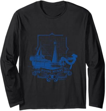 One Piece Going Merry Chapeau de paille Motif pirates Manche Longue