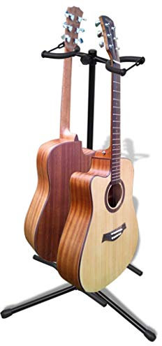 Homgoday Verstellbarer Doppel-Gitarrenständer, faltbares Gitarrenzubehör, Sonstiges