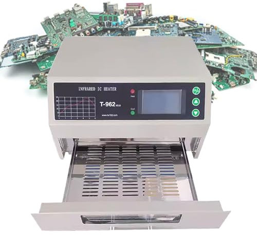 VNATWGOO Four De Refusion 800 W, Machine De Soudage par Chauffage Infrarouge, Station De Reprise De PCB SMD SMT Bga, Peut Se Connecter à Un Ordinateur,110V