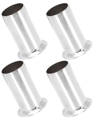 Ciieeo Fundas para Bases de Candelabros de Hierro en Color Plata, 4 Piezas Instalación Fácil y Aplicación Versátil para Accesorios de Iluminación Retro y Simple
