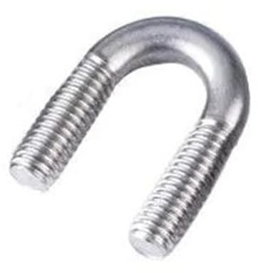 Pernos en u cuadrados del acero inoxidable 304, 1 pieza M6 M8 M10 304 Tornillo de acero inoxidable Hebilla Perno Abrazadera de tubo en forma de U(M6x51)