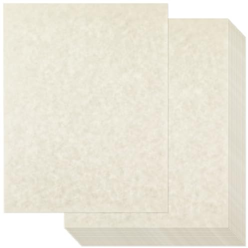Epakh 100 Pcs Old Age Parchment Paper 8.5 x 11 Inch Standard Letter Vintage Colored Old Parchment Semblance Double Side Printing Paper (Light Gray)