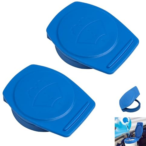 2 Pezzi Tappo Serbatoio Liquido Lavavetri, 3Q0955455 Tappo Ricambio Vaschetta Tergicristallo, Coperchio Serbatoio Lavavetri Universale per Auto, Plastica Parti di Ricambio per Modelli Auto