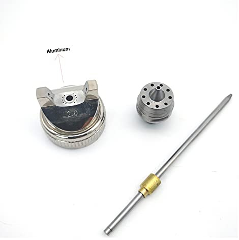 Pulverizador de Pintura, HVLP Spray Pistola 1.4mm / 1.7mm / 2.0mm Boquilla Reemplazar kit de boquilla Conjunto for pistola de pulverización H-827 Mano neumática Pintura pulverizada(Nozzle size 2.0)