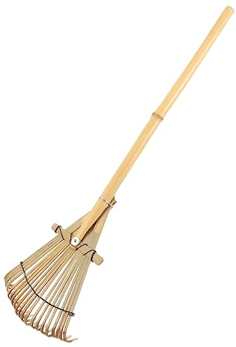 Toyvian Rastrillo De Jardinería De Bambú Rastrillo para Césped para Aflojar La Tierra y Esparcir Tierra El Jardín o Huerto