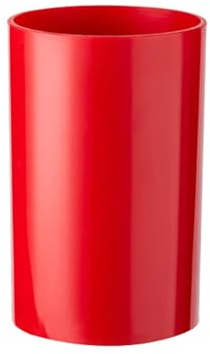 WAZUBC Portautensili da Cucina In Plastica Cilindrico Organizer per Utensili da Cucina Organizer per Cucchiai, Spatole, Forchette (rosso)