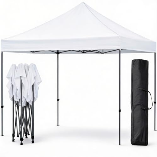 BRICOZONE Gazebo Professionale 3x3 Metri Pieghevole Impermeabile Struttura In Acciaio Rinforzata Telo Oxford 1200D PVC Protezione UV Sacche Zavorra Picchetti Corde E Borsa Custodia Giardino