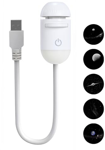 Proyector de Estrellas y Galaxias real 2 en 1 | Galaxy Dream Star Projector Night Light | Proyector Galaxia para Dormitorio | Luz de Cielo Estrellado con USB para Habitaciones para Techo y Pared