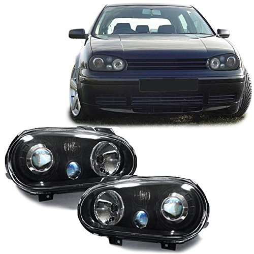 Faros de cristal transparentes, óptica R32, negros