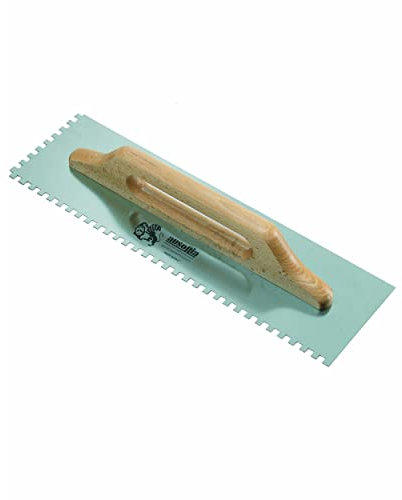 Ausonia - Frattazzo per colla 48X14 manico legno lama acciaio Dente 12x12