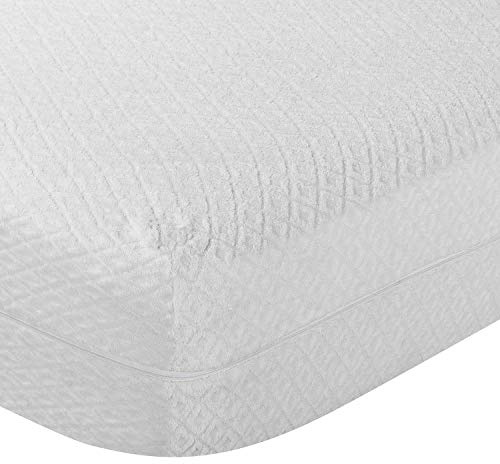 Pikolin Home - Coprimaterasso Singolo in Spugna di Cotone Antiacaro, Protezione Integrale 6 Lati, Zip a U, 80 x 190/200 cm, Altezza fino a 30 cm