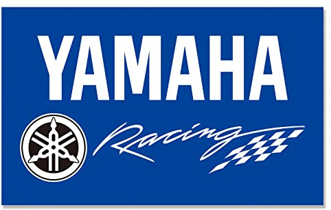 Rennwagen-Dekor-Flagge für Yamaha-Motorrad-Banner, 91 x 152 cm, Polyester mit 2 Messingösen, lebendige Farben, HD-Druck, Ausstellung, Rennen, Autofans, Veranda, Garagendekoration