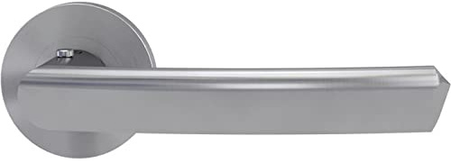 Griffwerk Crystal Türgriffgarnitur Edelstahl matt runde Rosetten smart2lock 2.0 Rechts