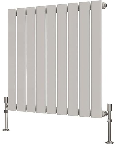 Radbliss Horizontal Flat Panel Radiator 600x612mm White Single Design RAD Central Heating