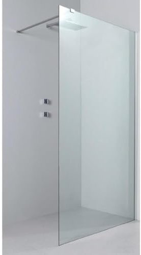 Frascio Duschkabine Walk In 100 cm, Höhe 200 cm, gehärtetes Glas, transparent, 8 mm