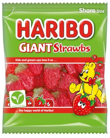 HARIBO Lot de 12 pailles géantes 140 g