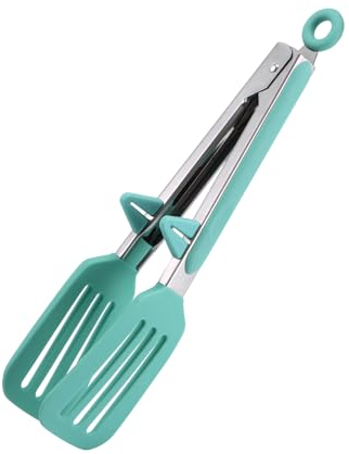Marstey Premium Kitchen Tongs, Kitchen Food Tongs, BBQ Tongs, Silicone Tongs, Non Stick and Anti-Scald Handle, for Cooking, Serving, Barbecue, Buffet, Salad, Oven, Air Fryer,(92SB)