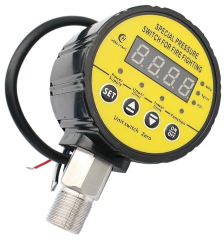 FACDEM HC-Y810 380V AC 1MPA 5MPA 10MPA 30MPA Hydraulischer Luftkompressor Digitaler Druckschalter M20 x 1,5 G1/2 G1/4 Anpassbar (Farbe: Gewinde G1-4, Größe: 0-4Mpa)