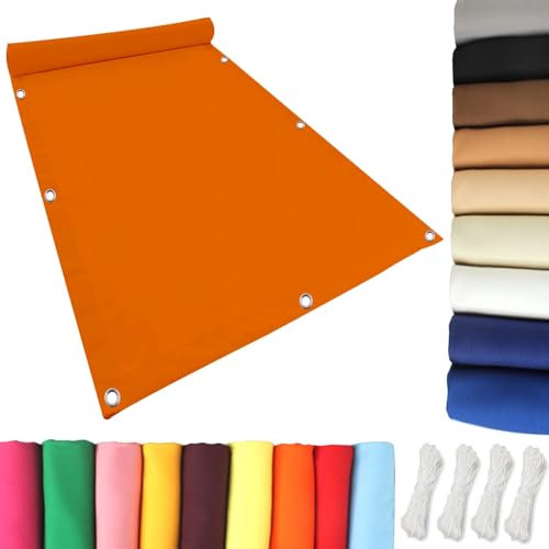 Tenda a Vela Ombreggiante Impermeabile 2.5 x 10 m Panno Ombreggiante, Telo Ombreggiante per Serra Idrorepellente, Anti UV per Tenda Amache Picnic Spiaggia, Arancione
