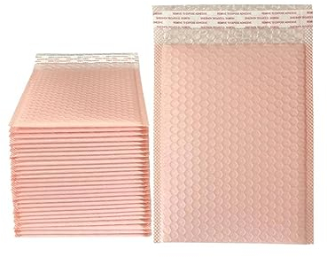 Versandtaschen Luftpolster 50 Stück Luftpolstertaschen, gepolsterte Umschläge, gefütterter Poly-Versand, stoßfester Versand, wasserdichter Versand, selbstklebend, rosa, for kleine Unternehmen Polsteru
