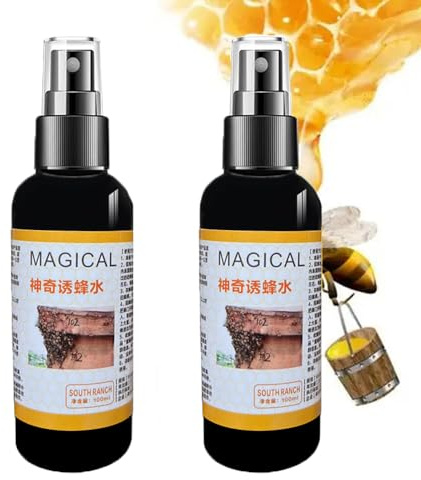 Spray attractif pour abeilles 100 ml,Leurre naturel polyvalent pour charpentier, leurre efficace et convivial pour abeilles, appât Portable pour abeilles (2 pièces)