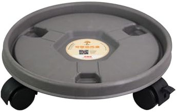 Ø 23cm Plant Caddy con ruote, Carrello rotondo per piante rulli, Carrello per vasi per piante pesanti con ruote freno, Carrello per pallet per piante con ruote, Supporto per piante in vaso, Capacità