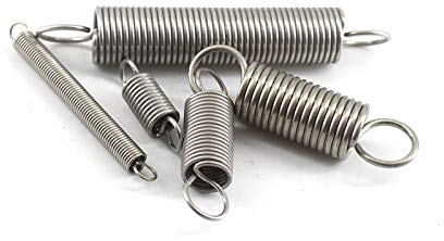 WUPNGS Doppelhakenfeder Zugfeder, 1 mm dick, kleine Zugfeder mit Doppelhaken, 1 x 10 x 35 mm, 5 Stück (Farbe: 1 x 10 x 60 mm)(1x10x25mm)