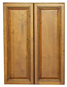 Brown 24 inch Bathroom Vanity Shaker Traditional Cabinet Double Door Base Kitchen Wall Birch Solid Wood Hardwood Plywood 24 Wide x 30 High x 12 Deep of Set