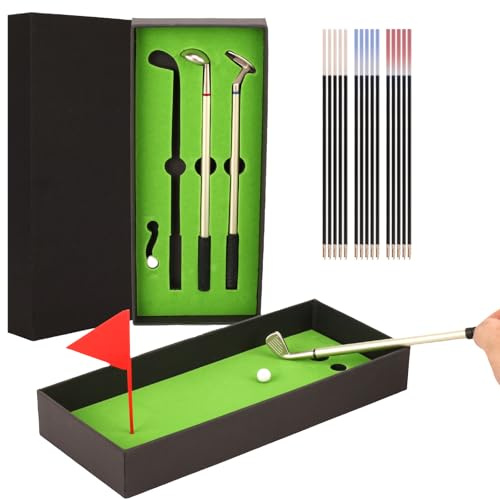 ACLUYSKA Golf gifts for men&Mini Desktop Games Golf Pen Set,Secret Santa Gifts for Men Him Husband, Funny Mens Gifts for Christmas Birthday Fathers Day