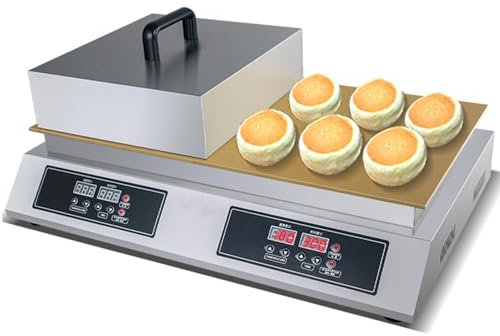 CGLYYDS Machine à Soufflé électrique, Crêpière Japonaise avec Plaque Chauffante en Cuivre De 6 Mm Et Contrôle De La Température/du Temps, pour Restaurants, Boulangeries, Magasins De Desserts,B