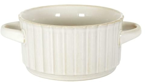 HOME DECO FACTORY, KA0414, Elegante zuppiera in Ceramica, Design Semplice e Raffinato, Ideale per zuppe, insalate e Dolci, Lavabile in lavastoviglie e microonde, 8,5 cm, Beige