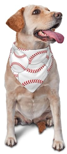 Hundhalsduk, baseboll-triangelhaklapp, hundnäsduk, söta hundtillbehör, hundhalsdukar