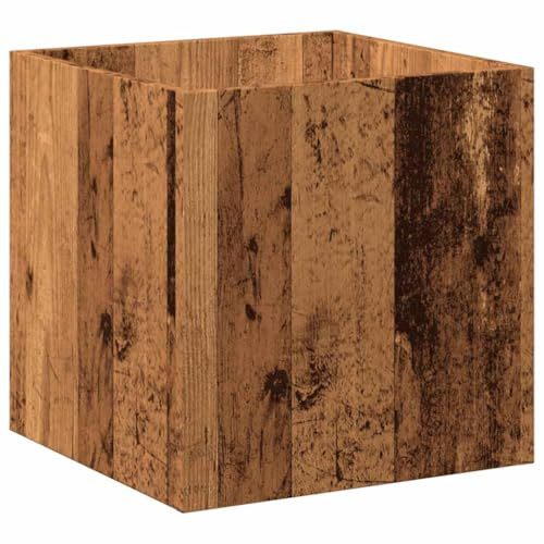 vidaXL Jardinera de Madera contrachapada Madera Vieja 40x40x40 cm