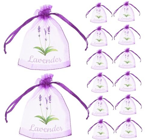 Alipis 50 Stück Kleine Atmungsaktive Netzstoff-Beutel Mit Zugband Lavendel-säckchen Für Schrank Und Auto Leichte Beutel Aus Violettem Stoff Zur Aufbewahrung Und Duftfrischung