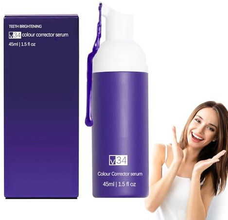 Purple Blanqueador Dental V34,Blanqueamiento Dental Pasta de Dientes Morada,Pasta de Dientes Blanqueadora,45ML Blanqueador Dientes Morado,Elimina las Manchas Efectivo,Rápida Blanquear los Dientes