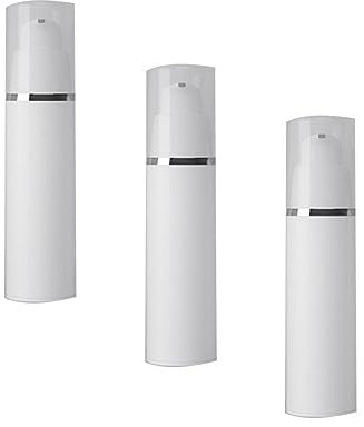 TOVINANNA 3pièces Bouteilles De Lotion Vacuum De Flacons Pompes Pression Pour Cosmétiques Récipients Écologiques Et Pratiques Pour Voyage Et Stockage