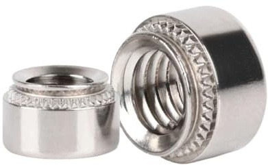 SellGood Handmutter 5–50 Stück Einpressmuttern aus Edelstahl 304, selbsteinpressend, Einnietmuttern M2, M2,5, M3, M4, M5, M6, M8, M10, Nietmuttern für die Blechmontage(M2.5-0-0.8mm-50pcs)