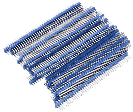 sourcing map 30 Stück 40-polige Leiterplatten-Schraubklemme, 2,54 mm, zweireihig, PCB-Klemmleiste, Blau