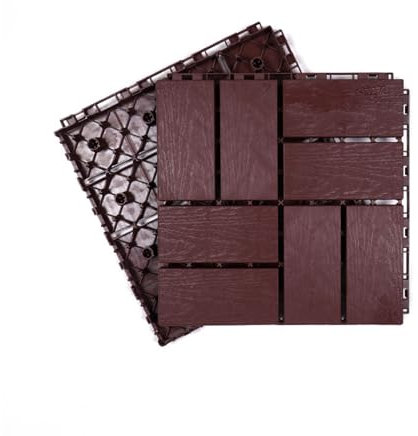 Piastrelle in Plastica Ad Incastro per Esterni, Piastrelle Giardino per Tutte Le Condizioni Atmosferiche Piastrelle per Pavimenti per Patio Piscina Balcone Cortile Portico B3 11pcs