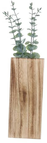 ibasenice Holz Wandpflanzgefäße Mit Künstlichem Eukalyptus Für Dekoration Zuhause Schlafzimmer Boho Stil Wanddekoration Für Wohnzimmer Küche