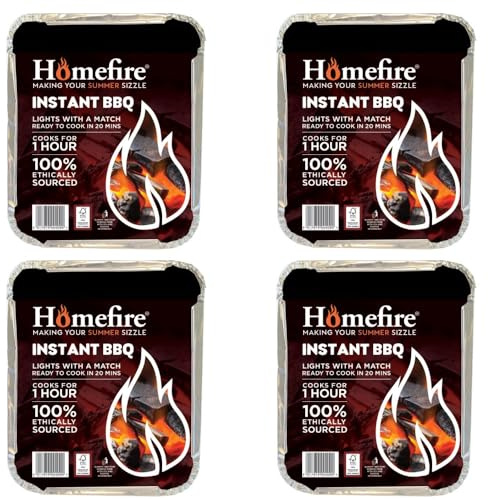 Instant Barbecue Trays, Standard Size, Pack of 4