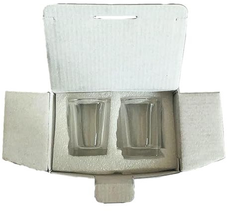Vaso de whisky cuadrado de vidrio delicado y simple de estilo europeo para el hogar, 2 bocas cuadradas con caja