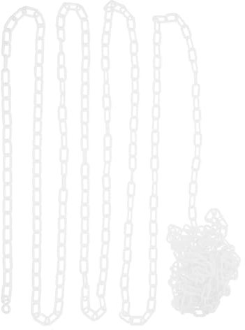BESTYASH 10m Plastic Chain Links Safety for Crowd Control Chain for Events Queue Lines Safety for Construction Sites and Road Use