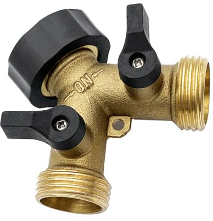 ELAYARD Divisor de Manguera Doble para Conector 2 Vías Adaptador de Manguera de 1 Pulgada para Riego y Lavado de Diseño y Sellado Hermético
