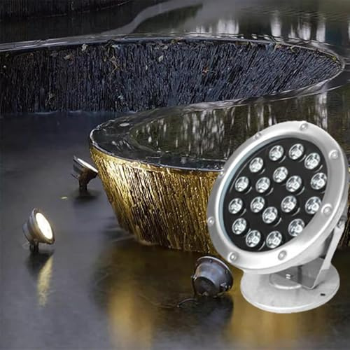 QICBYING Luces De Paisaje Submarino LED - Con Control Remoto Piscina Foco, Luz De Estanque De Ángulo Ajustable De Bajo Voltaje De 24V CA(Blue Light,6w)