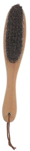 INOOMP Rosshaar Bürste mit Holzgriff Weiche Kleiderbürste für Pferde Fusselbürste zur Staubentfernung Anzugreinigungsbürste für Fellpflege Fusselentferner für Pferdehaar