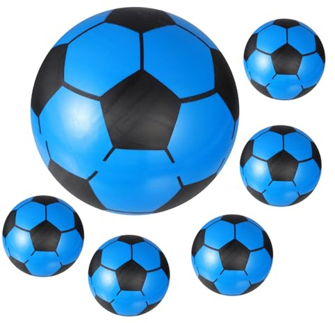 OFFSCH Balones de Fútbol Inflables para Niños y Niñas 6 Piezas de PVC de 20 Cm Juguetes Deportivos para Actividades Interiores y Exteriores Colores Aleatorios Resistentes a Roturas