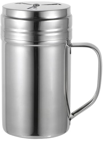OSALADI Saliera e Pepiera in Acciaio 304 Manico Dispenser per Condimenti da Cucina Grande Contenitore per Spezie Resistente e Pratico per Casa Ristorante e Sala da Pranzo